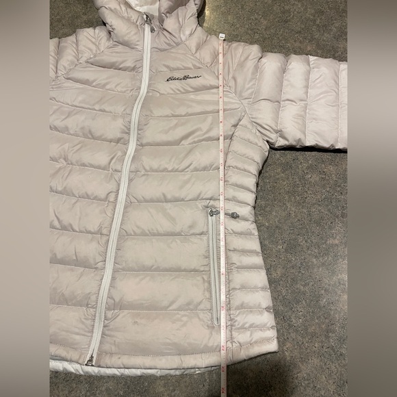 Eddie Bauer Down Puffy Hooded Jacket Medium - Picture 12 of 13